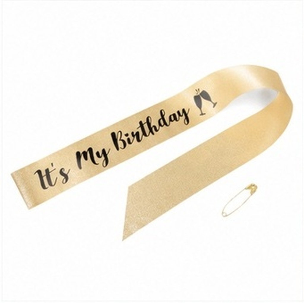 Birthday Sash Glitter - 1개입, 생일 파티용 반짝이는 천 소재