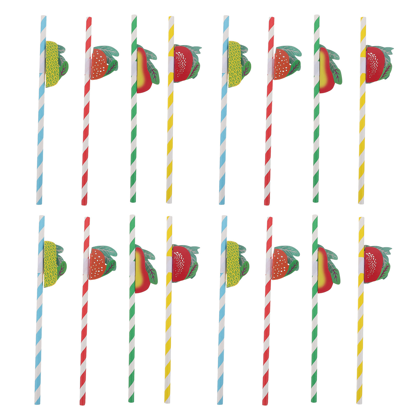 50개입, 다채로운 색상의 무지개 줄무늬가 있는 종이  - Paper Straw Color 리뷰 및 가격