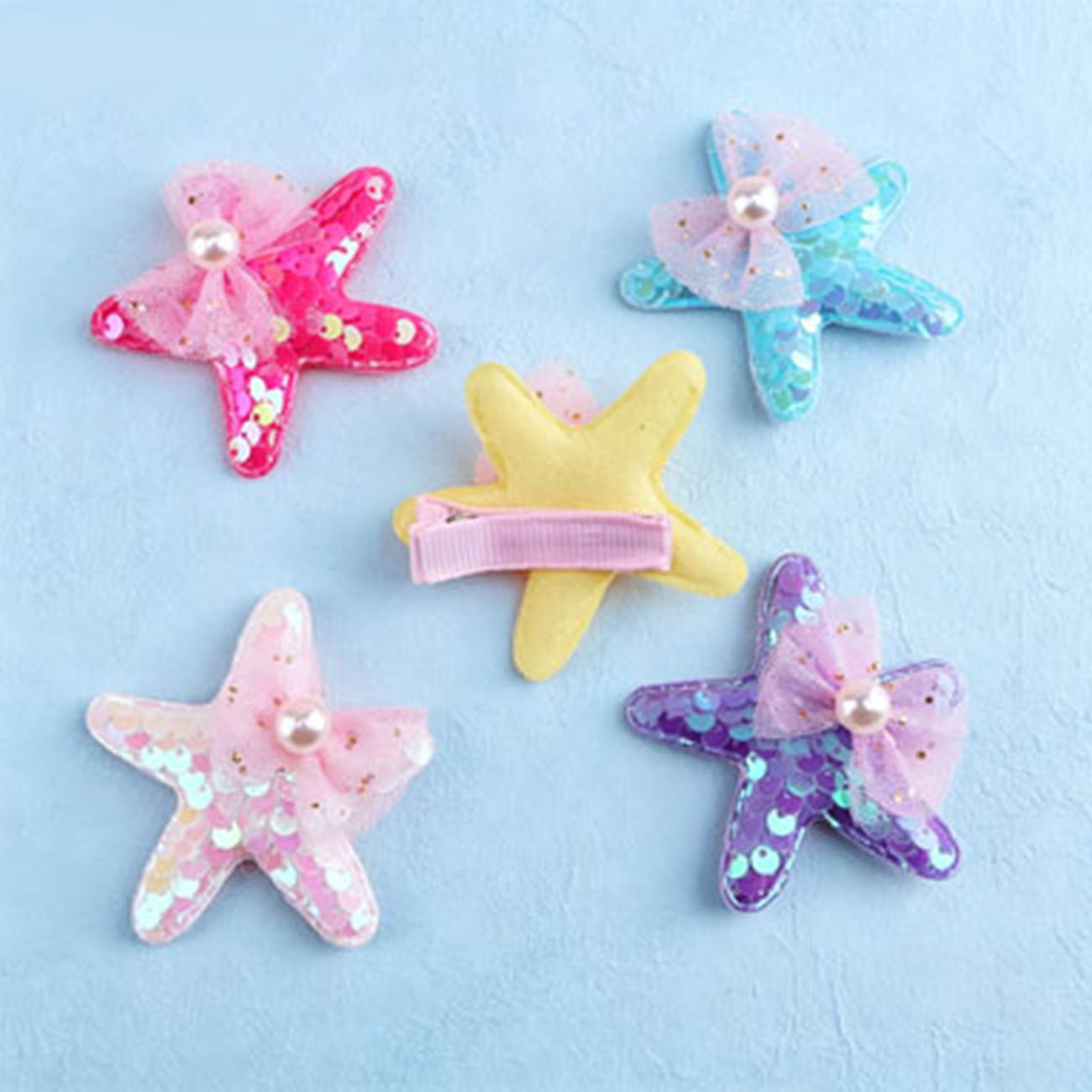 1/7PCS 인어공주 스타일 스팽글 불가사리 헤어핀,  - Glitter Tablecloth 리뷰 및 가격