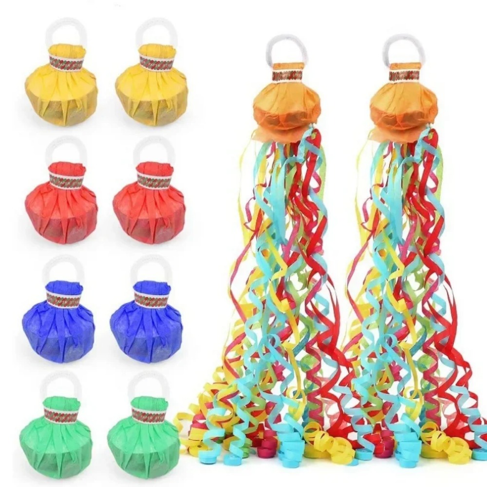 10pcs 손 던지기 리본 색종이 깃발을 당기는 포퍼  - Confetti Cannon Tube 리뷰 및 가격