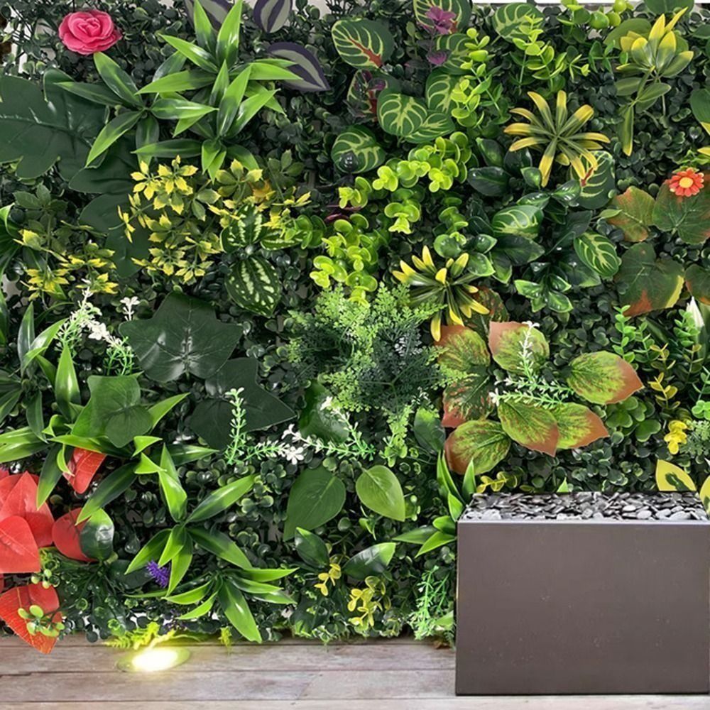 DIY 인조 식물 벽 패널 꽃 75x25cm 인조 유칼 - Flower Wall Panel 리뷰 및 가격