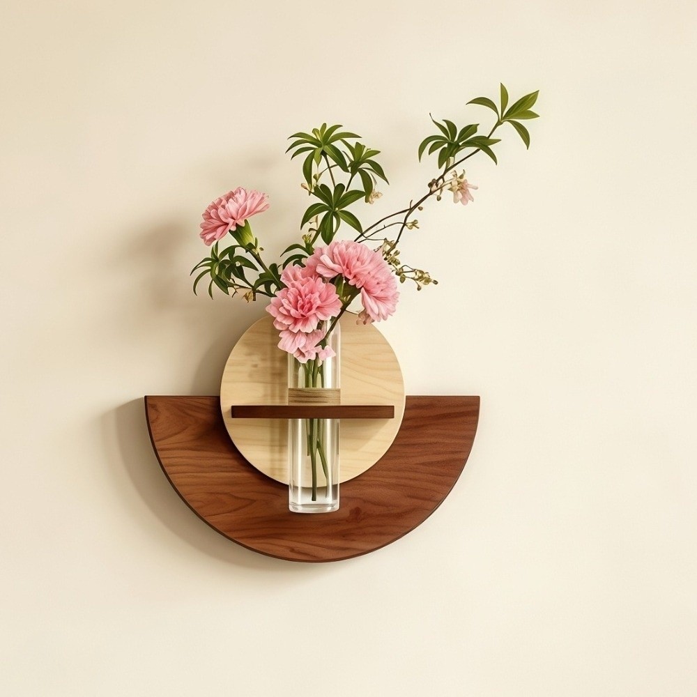 타원형 나무 벽걸이 화분 선반 공간 절약형 수경 재배  - Flower Wall Panel 리뷰 및 가격