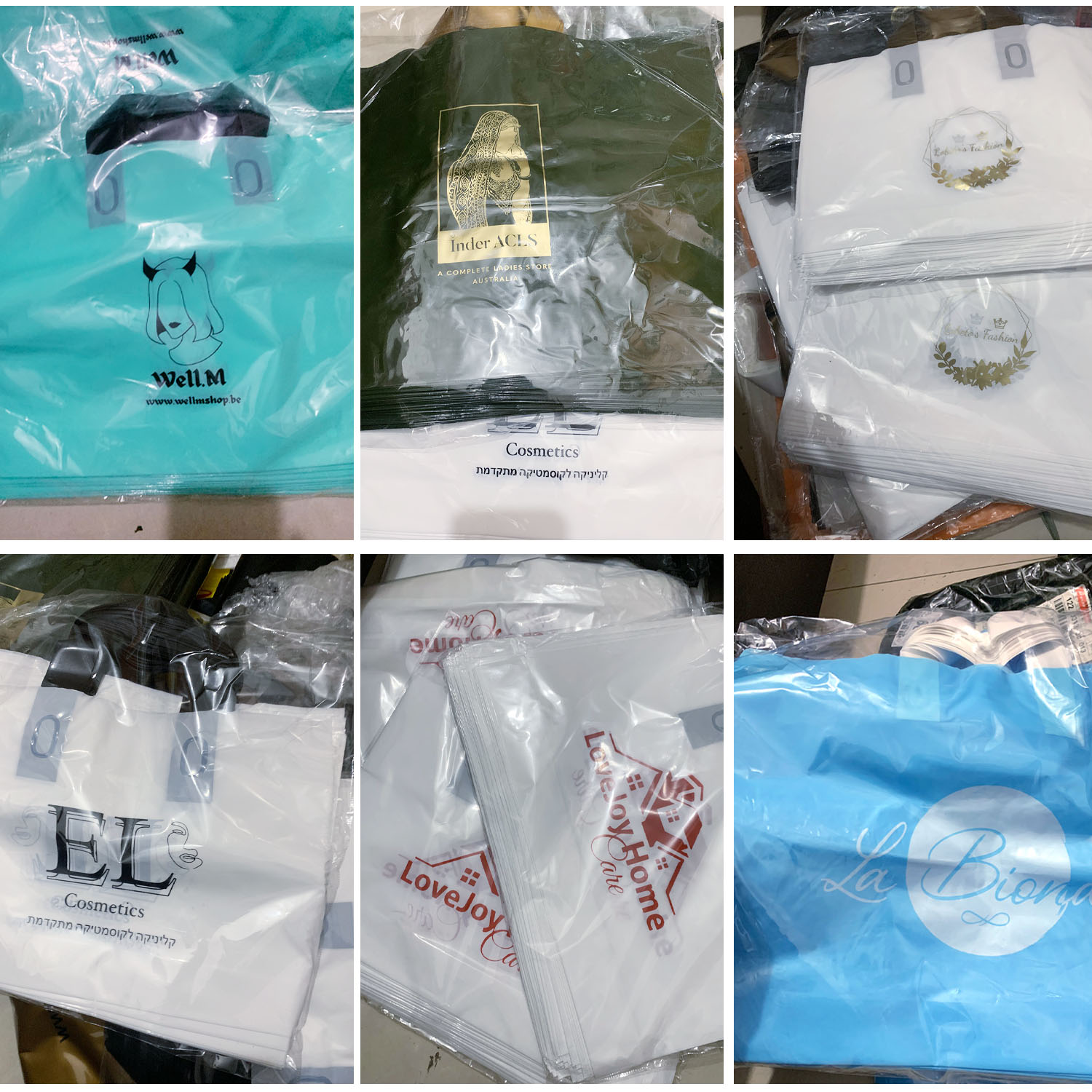 200개 맞춤형 로고 쇼핑백 플라스틱 가방 선물 가방  - Event Party Shop 리뷰 및 가격